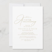 Gold Classy Chic 50. Hochzeitstag Einladung (Vorderseite)