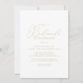 Gold Classy Chic Bridesmaids Luncheon Dusche Einladung (Vorderseite)