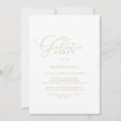 Gold Classy Chic Minimalistisch Graduation Party Einladung (Vorderseite)