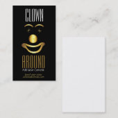 Gold Classy Clown Logo Visitenkarte (Vorne/Hinten)