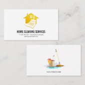 Gold Clearing House Broom Logo Visitenkarte (Vorne/Hinten)
