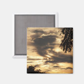 Gold Clouded Sunrise Magnet (Vorderseite/Rückseite)