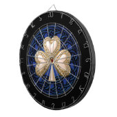 Gold Clover Celtic Knots Dart Board Dartscheibe (Vorderseite rechts)