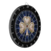 Gold Clover Celtic Knots Dart Board Dartscheibe (Vorderseite Links)