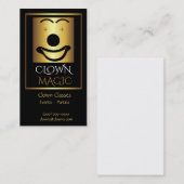 Gold Clown-Logo Visitenkarte (Vorne/Hinten)