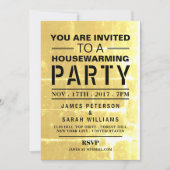 Gold Club Poster Housewarming Party Einladung (Vorderseite)