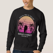 Gold Coast Australia Palms Drop Pull Kick Surfing  Sweatshirt (Vorderseite)