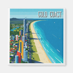 Gold Coast Australia Reisen Abstraktes Design Magnet