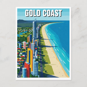Gold Coast Australia Reisen Abstraktes Design Postkarte