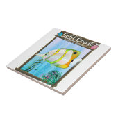Gold Coast Australia Reiseplakat. Fliese (Seite)