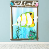 Gold Coast Australia Reiseplakat. Leinwanddruck (Insitu (Holzboden))