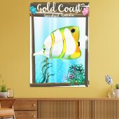 Gold Coast Australia Reiseplakat. Leinwanddruck (Insitu (Wohnzimmer))