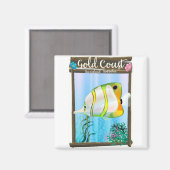 Gold Coast Australia Reiseplakat. Magnet (Vorderseite/Rückseite)