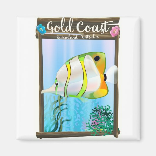 Gold Coast Australia Reiseplakat. Magnet (Vorne)