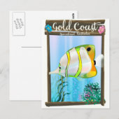Gold Coast Australia Reiseplakat. Postkarte (Vorne/Hinten)