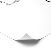 Gold Coast Australia Skyline BW Poster (Ecke)