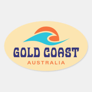 Gold Coast Australien Ovaler Aufkleber