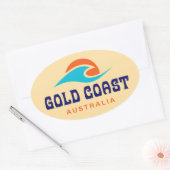 Gold Coast Australien Ovaler Aufkleber (Umschlag)