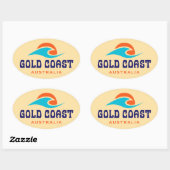 Gold Coast Australien Ovaler Aufkleber (Blatt)