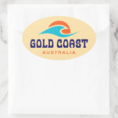 Gold Coast Australien Ovaler Aufkleber (Tasche)