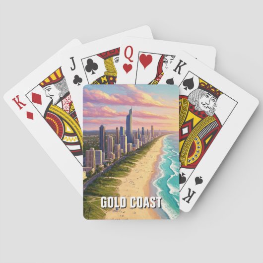 Gold Coast Australien Reise Spielkarten (Rückseite)