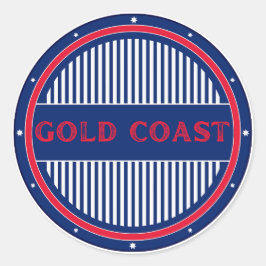 Gold Coast City Pride Emblem – Australian Identity Runder Aufkleber