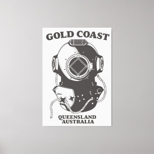 Gold Coast Queensland Australien Tauchplakat Leinwanddruck