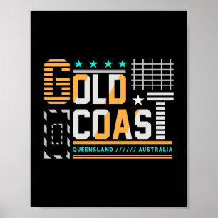 Gold Coast Queensland Australien Urban Traveldesig Poster