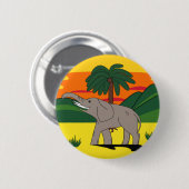 Gold- Coastelefant und Palme-Knopf-Abzeichen Button (Vorne & Hinten)