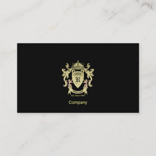 Gold Coat Of Arms Visitenkarte (Vorderseite)