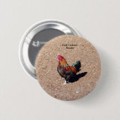 Gold Cockerel Rooster button (Vorne & Hinten)