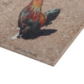 Gold Cockerel Rooster cutting board Schneidebrett (Ecke)