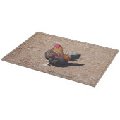 Gold Cockerel Rooster cutting board Schneidebrett (Ecke)