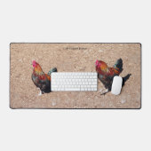 Gold Cockerel Rooster desk mat Schreibtischunterlage (Tastatur & Maus)