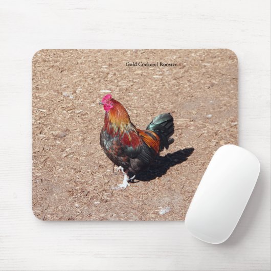 Gold Cockerel Rooster mousepad (Mit Mouse)
