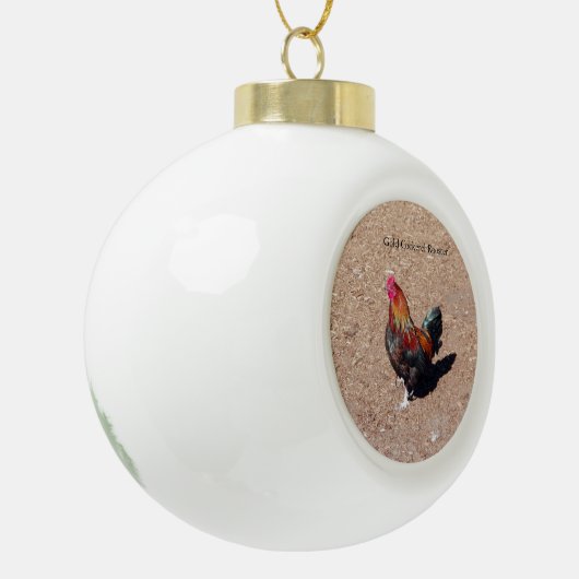 Gold Cockerel Rooster ornament (Links)