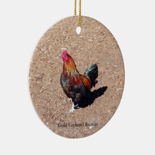 Gold Cockerel Rooster ornament (Rechts)
