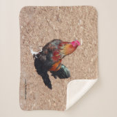 Gold Cockerel Rooster sherpa blanket Sherpadecke (Vorderseite)