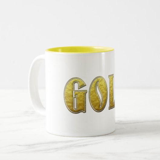 Gold Coffee Tasse (Vorderseite Links)