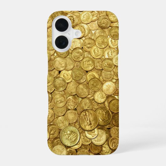 Gold Coin Collection Fall Mate iPhone Fall 16 Hülle (Rückseite)