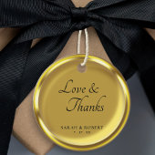 Gold Coin Elegant Luxury Wedding Vielen Dank Geschenkanhänger