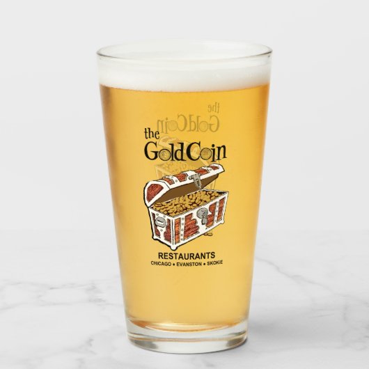 Gold Coin Restaurants, Chicago, Evanston, Skokie Glas (Vorne (Gefüllt))