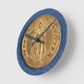 Gold coin, with St. John the Baptist, 16th century Runde Wanduhr (Winkel)