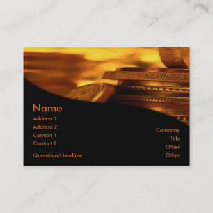 Gold Coins Business Card Visitenkarte