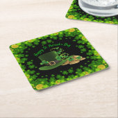 Gold Coins & Kleeblatts St. Patrick's Day Rechteckiger Pappuntersetzer (angewinkelt)