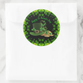 Gold Coins & Kleeblatts St. Patrick's Day Runder Aufkleber (Tasche)