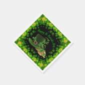 Gold Coins & Kleeblatts St. Patrick's Day Serviette (Ecke)