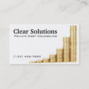 Gold Coins Private Schulden Counseling Visitenkarte