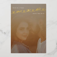 Gold College Sweet Hearts Foto Save The Date