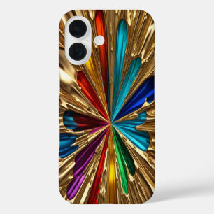 Gold & Color Burst - iPhone 16 Hüllen
